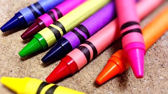 crayons colors in nature