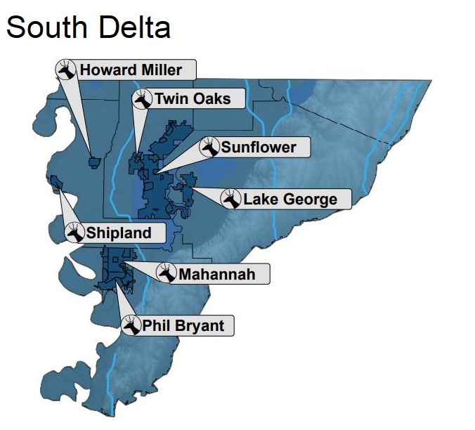 Delta South Regional Map