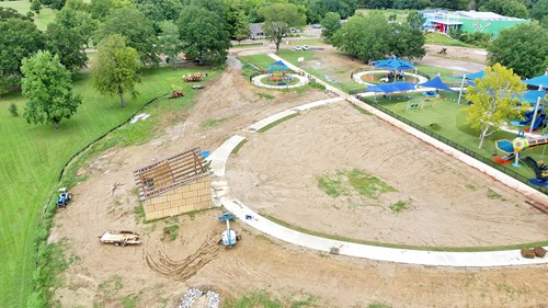 lefleurs bluff playground mississippi museum of natural science the den construction august 2022