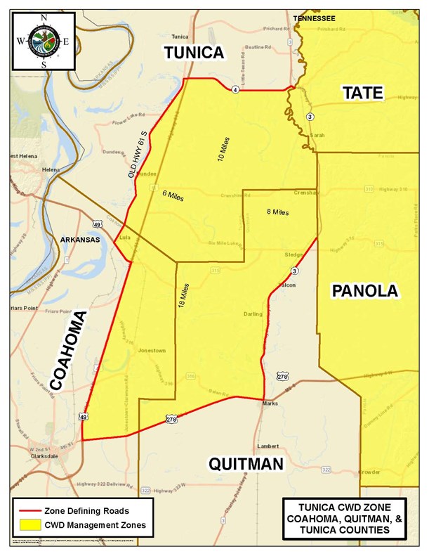 Tunica CWD zone 2023-2024