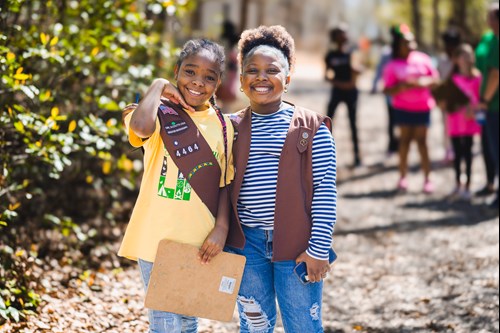 brownie girl scouts on the mississippi museum of natural science trails