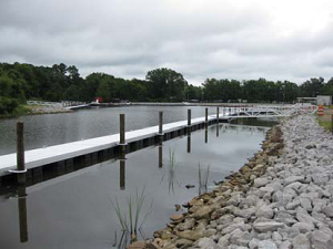 Example of courtesy pier for Boating Access Grant Program