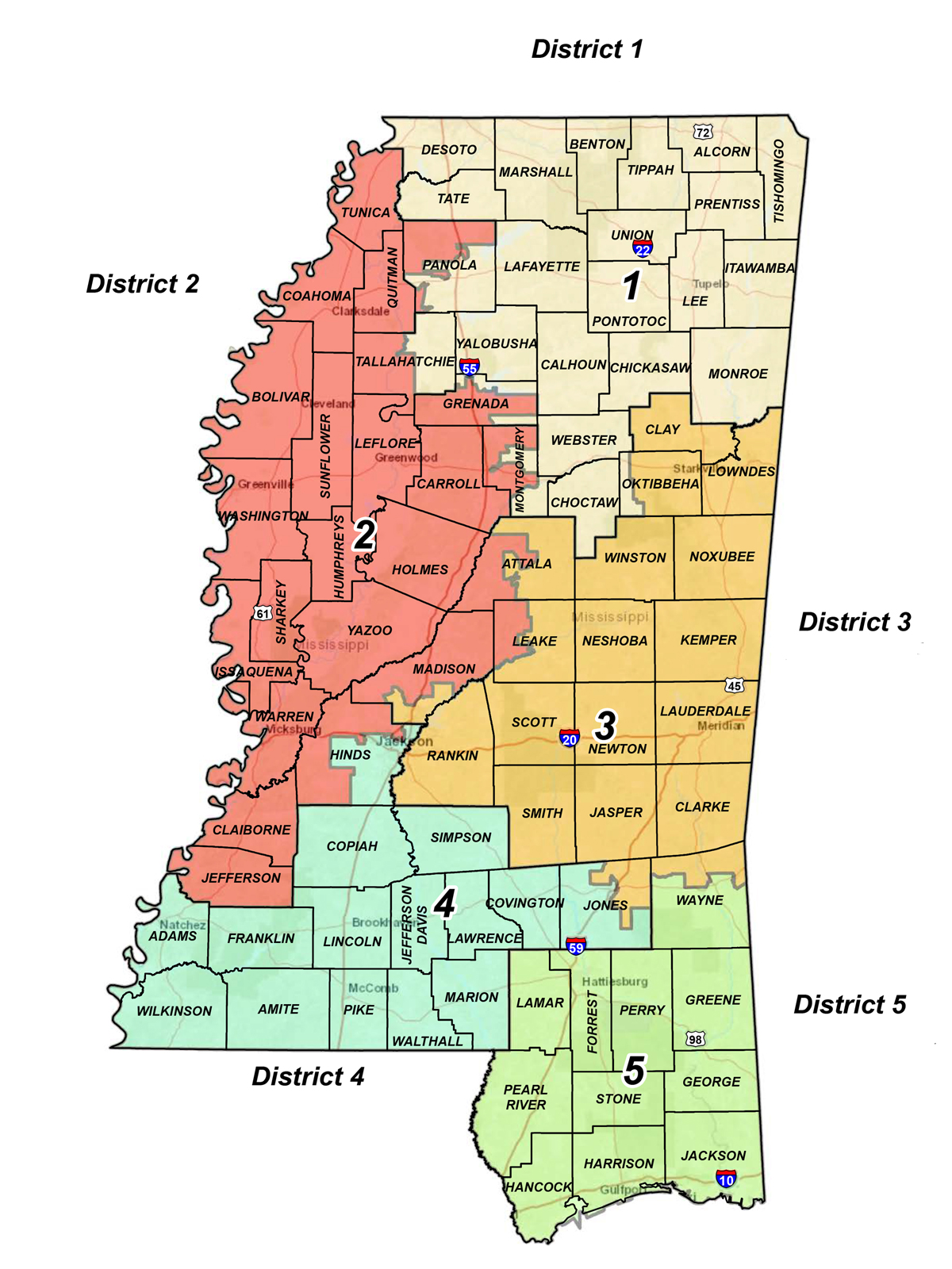 2024 Commission District Map