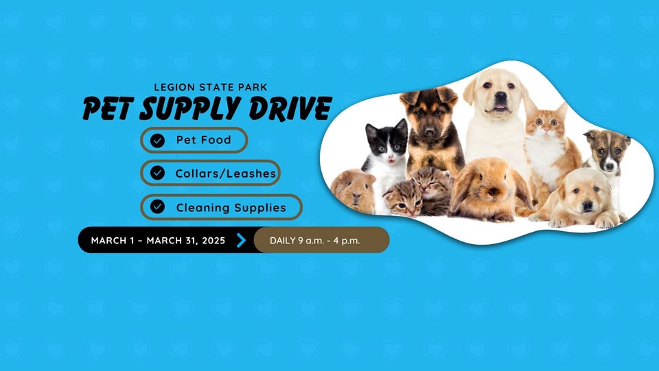 Legion State Park Pet Supply Drive