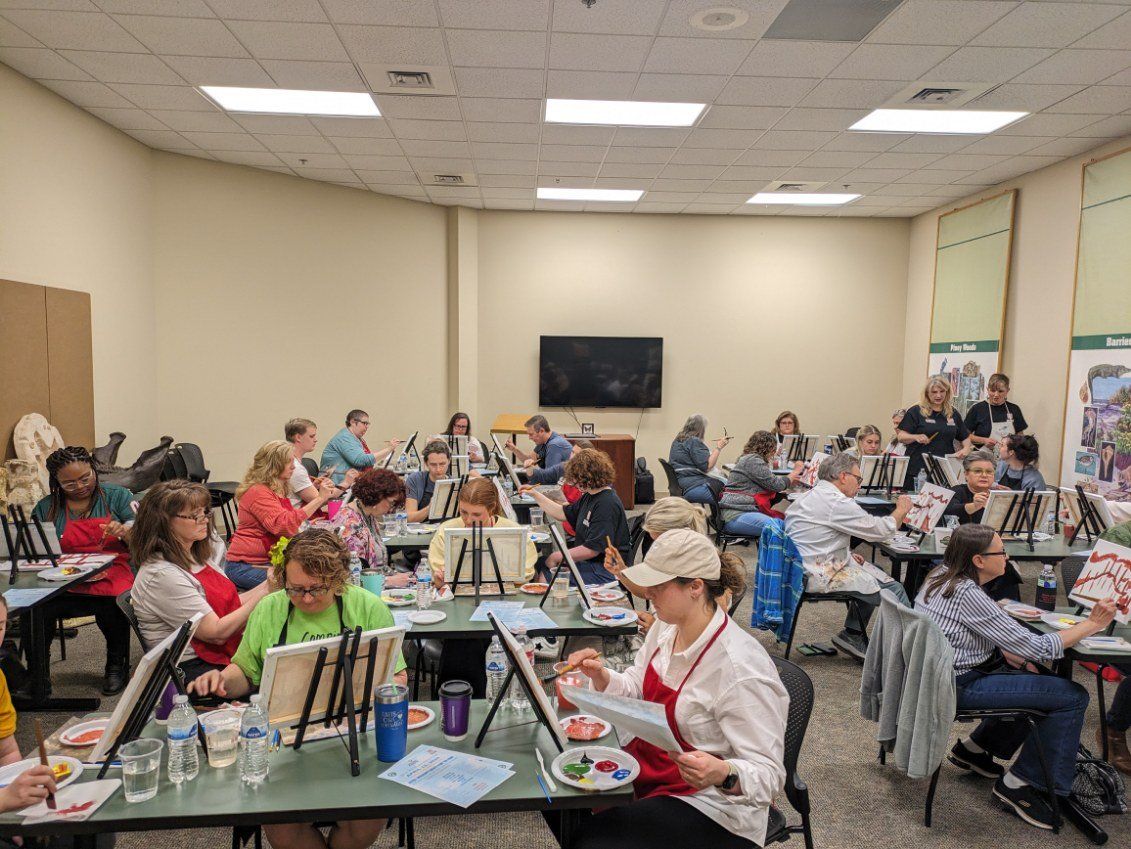 wildlife wonders painting class at the Mississippi Museum of Natural Science