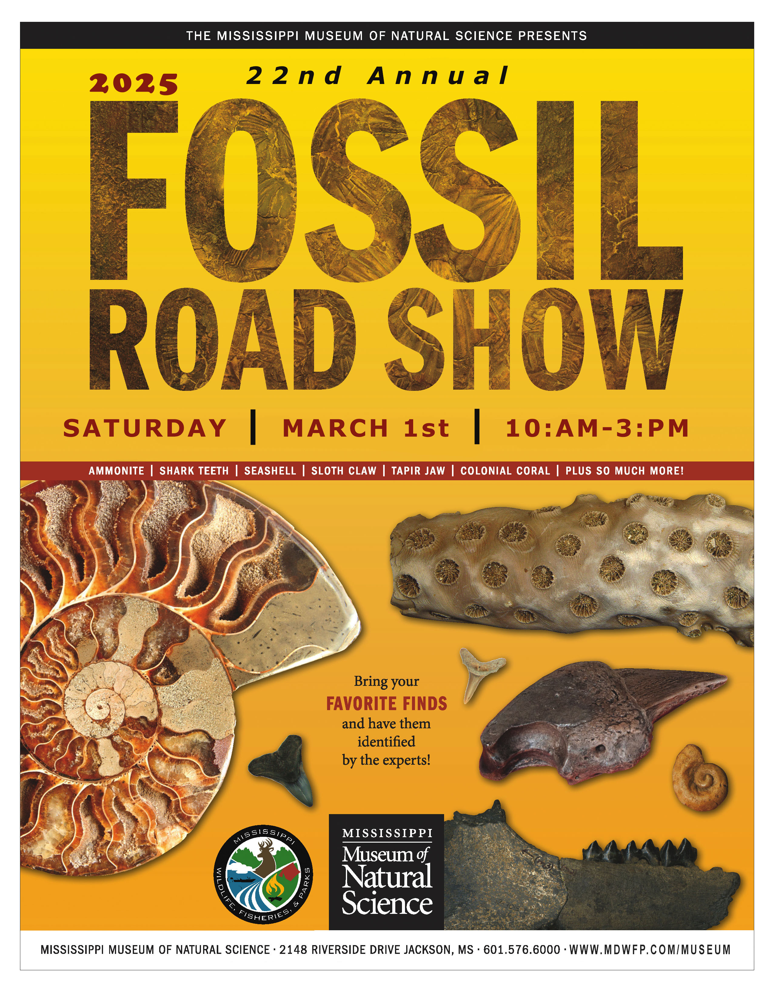 MMNS Fossil Road Show 2025 flyer