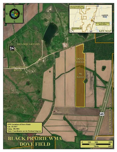 Black Prairie Dove field map