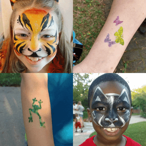 Kids show off face painting and skin art