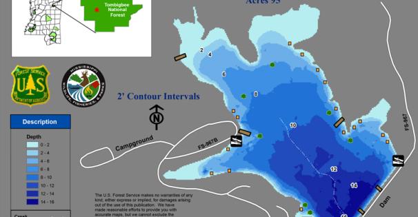 Choctaw Lake Depth Map