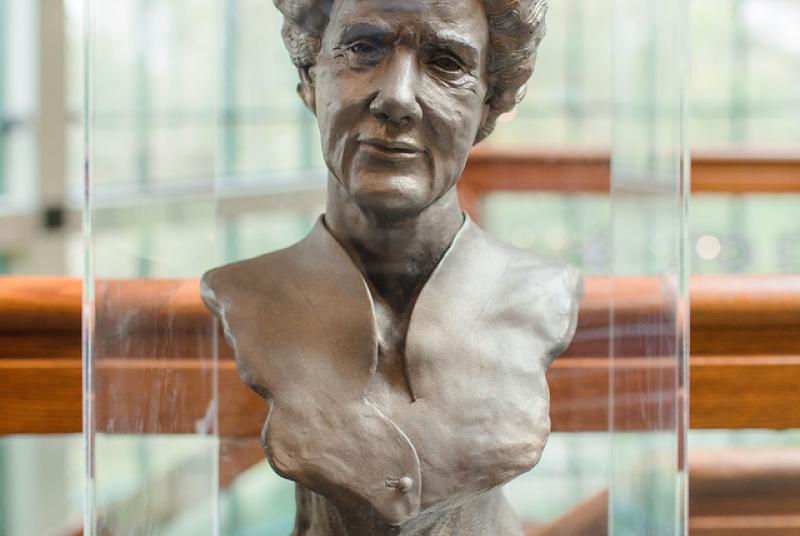 Sculpture of first Museum Director Fannye Cook at MDWFP's Mississippi Museum of Natural Science