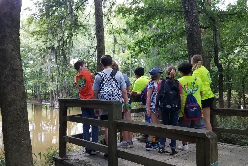 mmns summer camper group on the pier